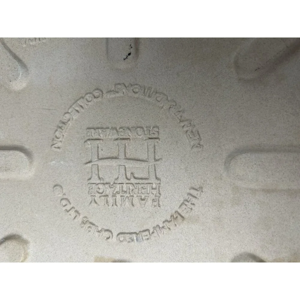 Beige Oval Stoneware Baking Roaster Pan 13x9" Pampered Chef Heritage Collection - Picture 8 of 8